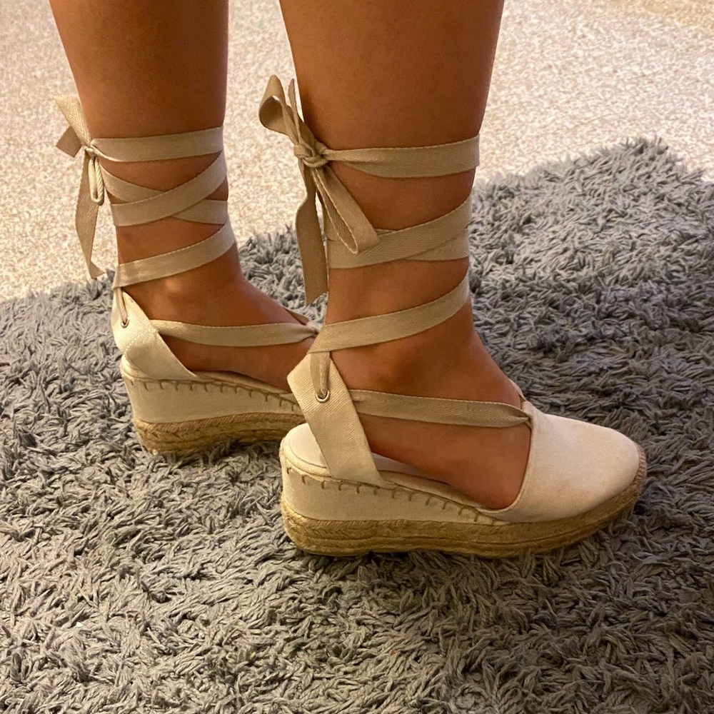 Women’s cream espadrilles